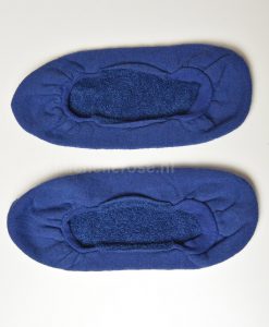 gedragen kousenvoetjes badstof blauw