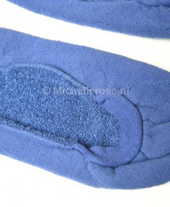 gedragen kousenvoetjes badstof blauw
