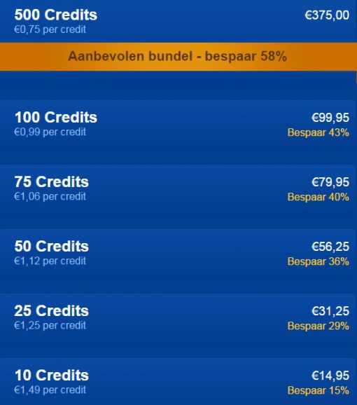 Credits voor adverteren - Afbeelding 2