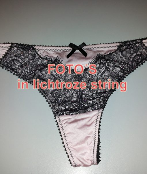 Foto's in lichtroze string