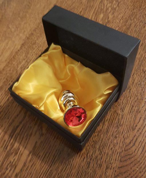 Geile gouden kleine buttplug - Robijn