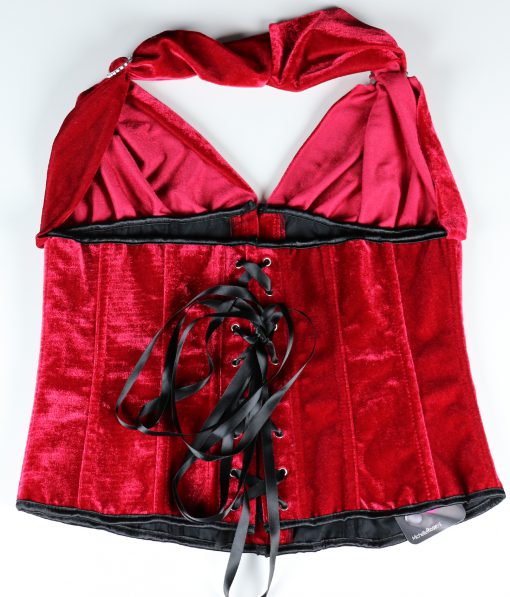 Fluweel rode corset - Afbeelding 2