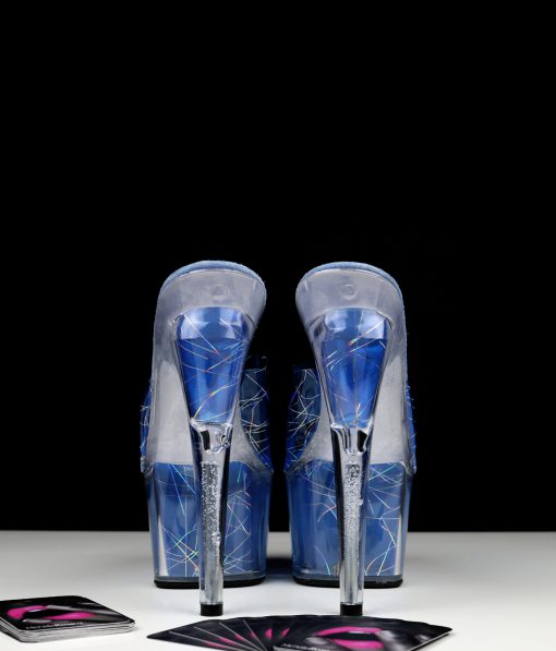 Blauwe plateau hakken - Afbeelding 2