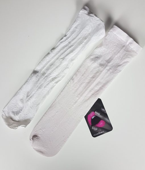 Witte pantykousen met leuk motief