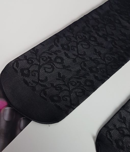 Zwarte pantysokken met leuk motief - Afbeelding 2