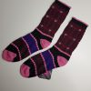 Leuke gedragen sokken -paars met roze