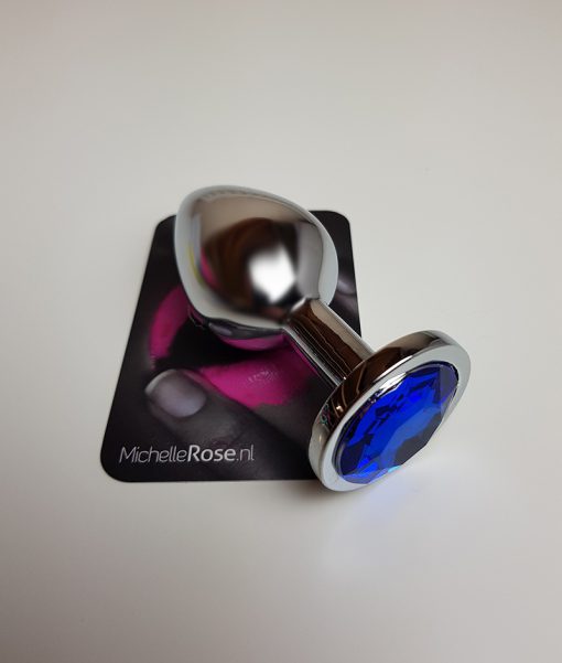 Gebruikte buttplug met blauwe steen