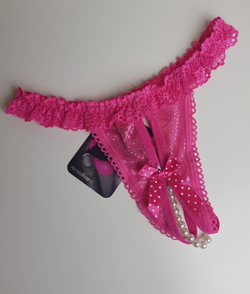 Roze gedragen kralen string