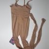 Huidkleurige catsuit met dichte kruis
