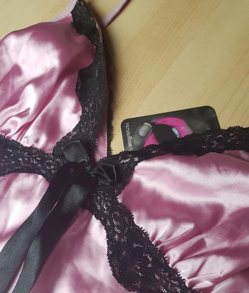 Roze satijnen nachtjurkje - Afbeelding 2