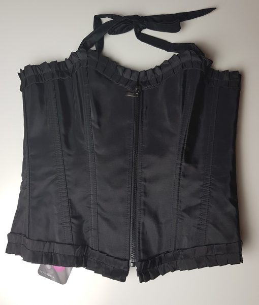 Zwart corset met rits