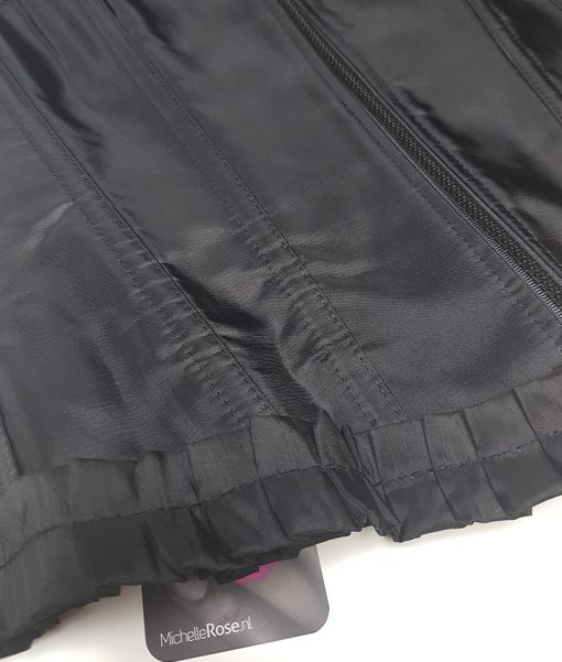 Zwart corset met rits - Afbeelding 2