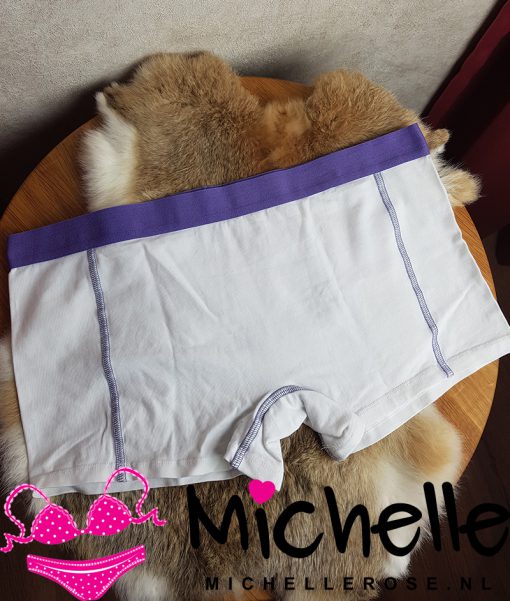 Witte katoenen boxer