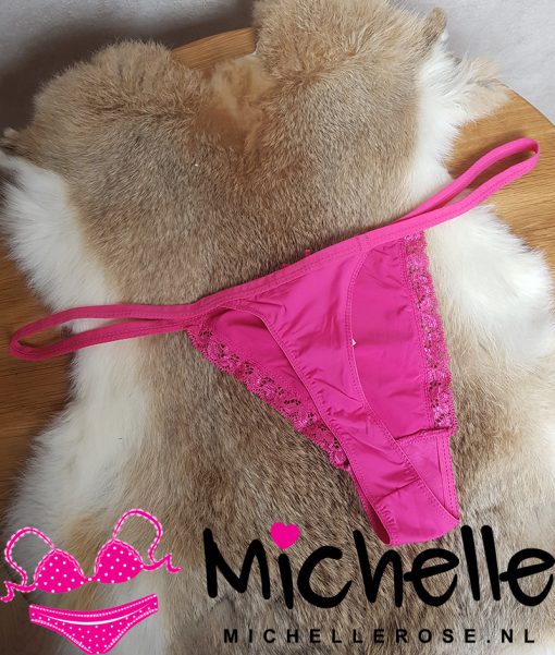 Lekker zacht roze gedragen string - Afbeelding 2