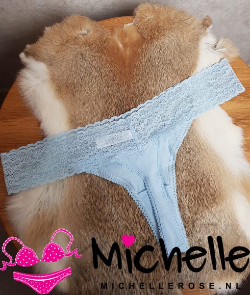 Sexy lichtblauwe gedragen string - Afbeelding 2