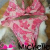 Veel gedragen roze bloemen bikini