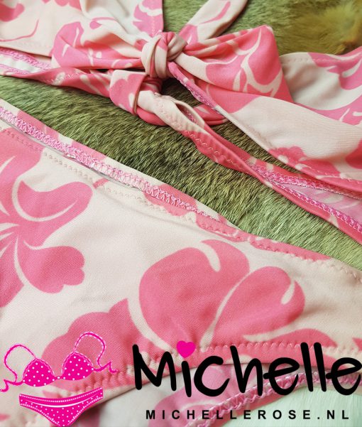 Veel gedragen roze bloemen bikini - Afbeelding 2
