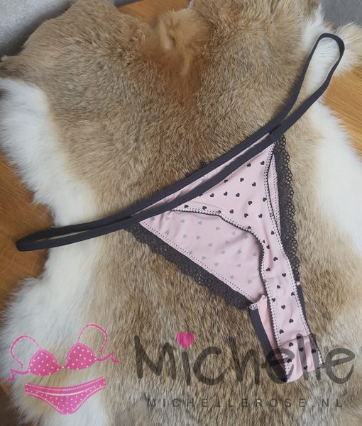 Leuk gedragen stringetje met kleine hartjes - Afbeelding 3