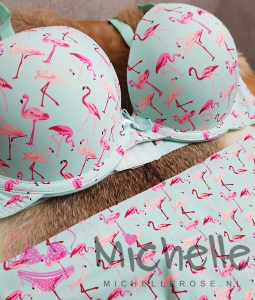 Superzacht met naadloos slipje flamingo setje - Afbeelding 2
