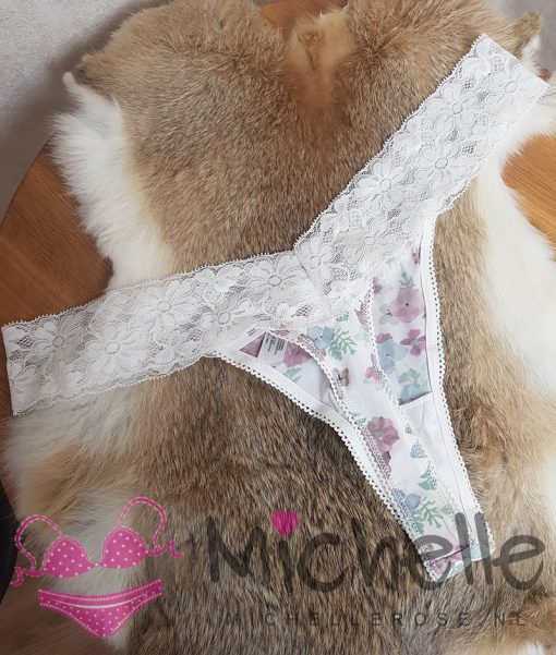Zachte gedragen string met bloemen print - Afbeelding 3