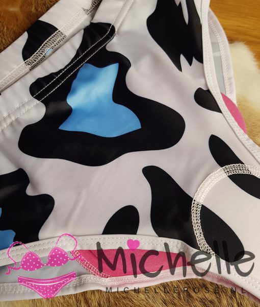 Gedragen fiets onderbroekje koeienprint van lycra - Afbeelding 3