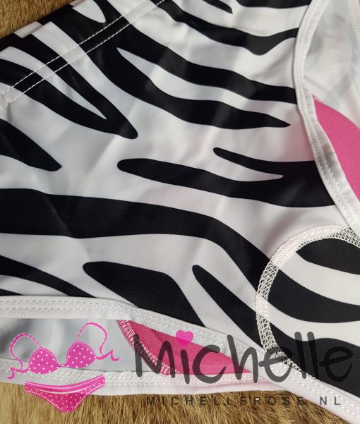 Gedragen fiets onderbroekje zebraprint van lycra - Afbeelding 3