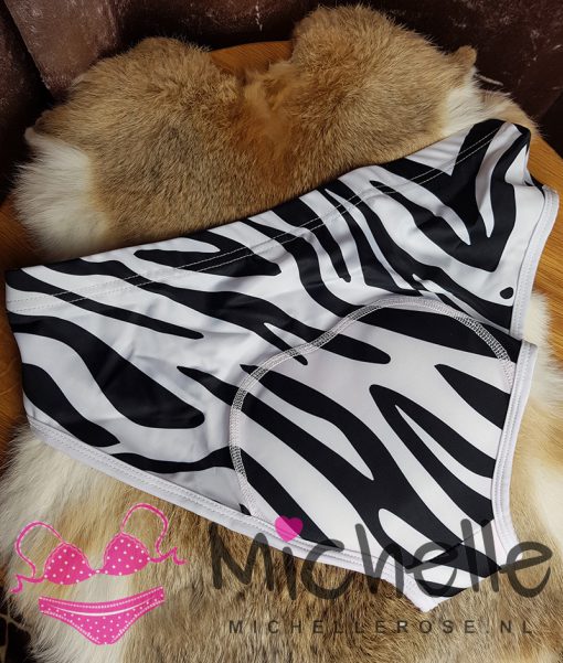 Gedragen fiets onderbroekje zebraprint van lycra - Afbeelding 4