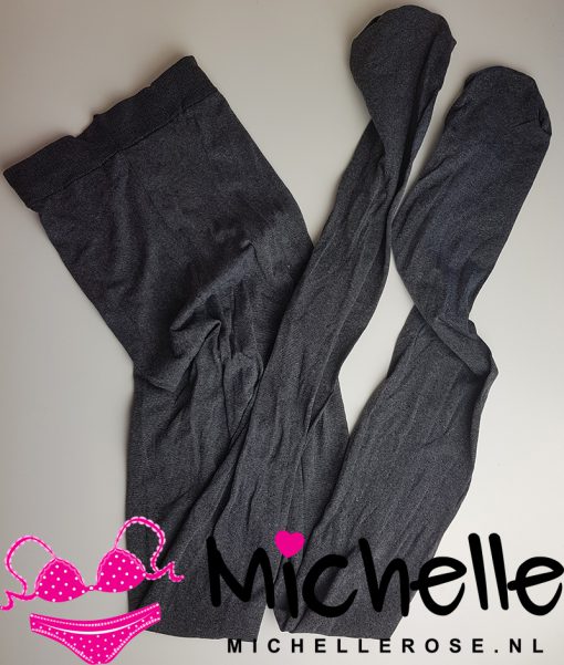 Fijne grijze gedragen dikke panty