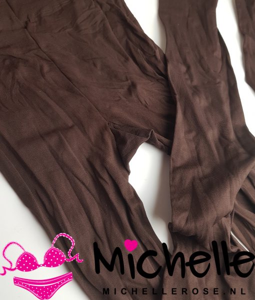Gedragen dikke panty chocoladekleur - Afbeelding 2