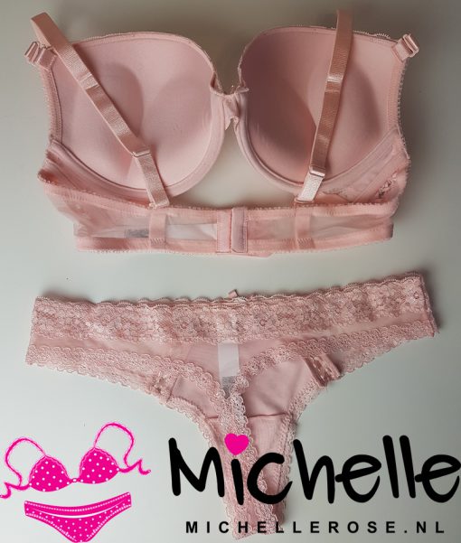 Schattig roze bh setje met glimmend panterprint - Afbeelding 4