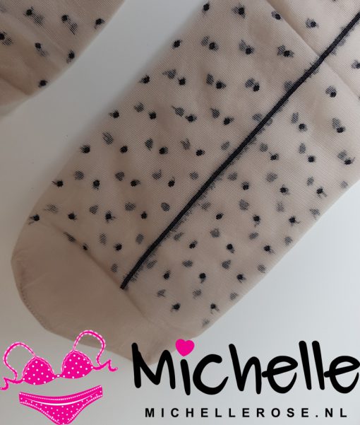Gedragen panty met naad en stipjes - Afbeelding 3