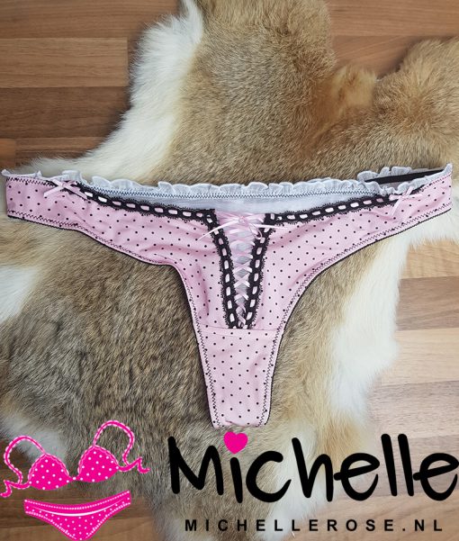 Lief roze gedragen string