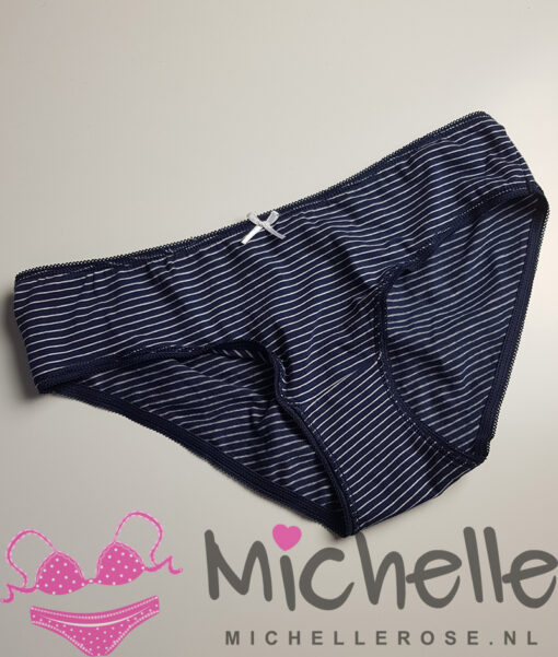 Donkerblauw slipje met streepjes