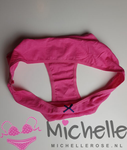 Roze slipje met donkerblauw strikje - Afbeelding 2