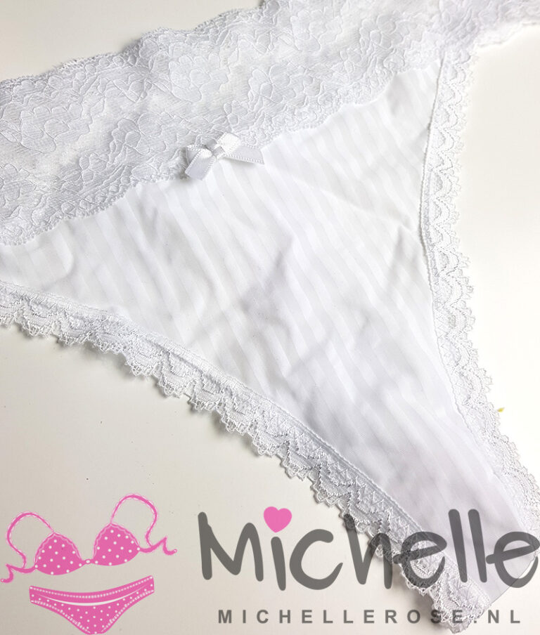 Fijn wit stringetje - Michelle Rose