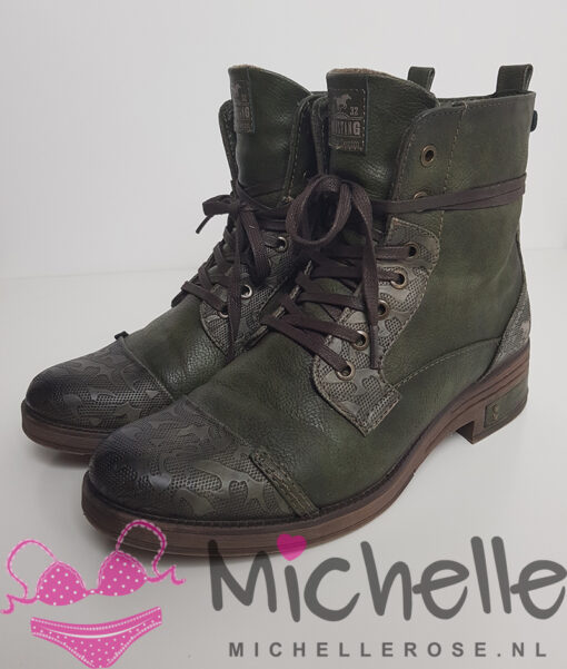 Gedragen hoge veterschoenen Mustang - Afbeelding 4