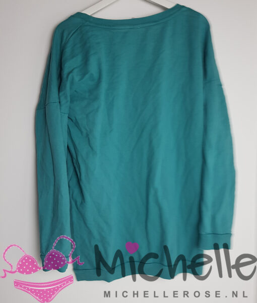 Groene veel gedragen oversized sweater - Afbeelding 2