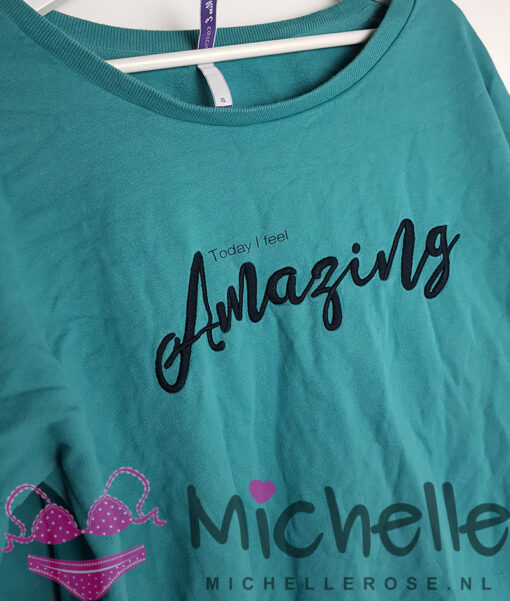 Groene veel gedragen oversized sweater - Afbeelding 3