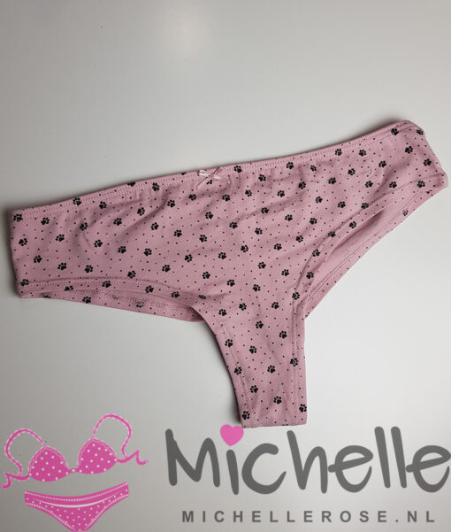 Gedragen roze hipster met schattige pootafdrukjes