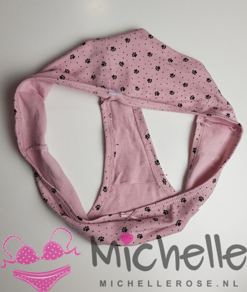 Gedragen roze hipster met schattige pootafdrukjes - Afbeelding 2