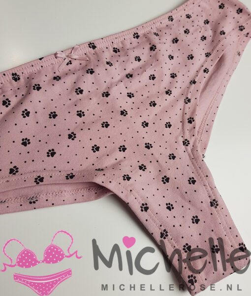 Gedragen roze hipster met schattige pootafdrukjes - Afbeelding 3
