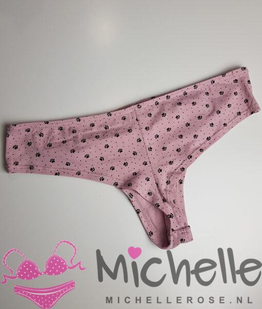 Gedragen roze hipster met schattige pootafdrukjes - Afbeelding 4