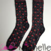 Glitter sokken met rode hartjes