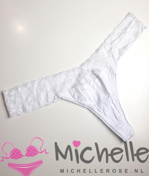 Sexy witte gedragen string