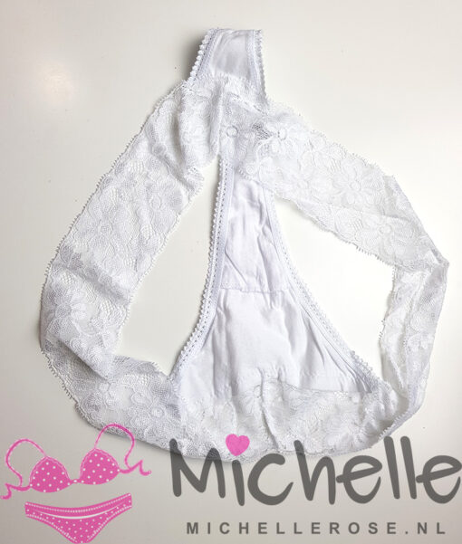Sexy witte gedragen string - Afbeelding 2