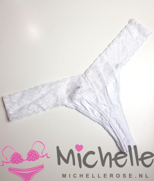 Sexy witte gedragen string - Afbeelding 3