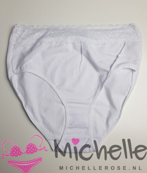 Witte katoenen gedragen slip