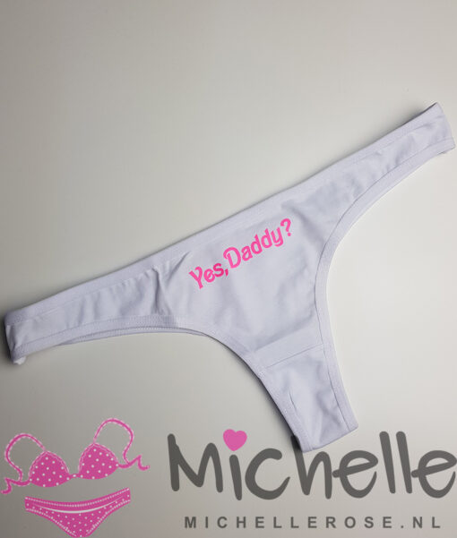 Gedragen witte string – Yes, Daddy?