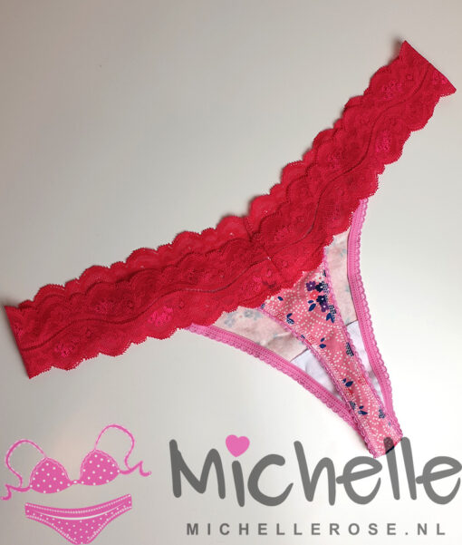 Schattige gedragen roze string bloemetjes - Afbeelding 3