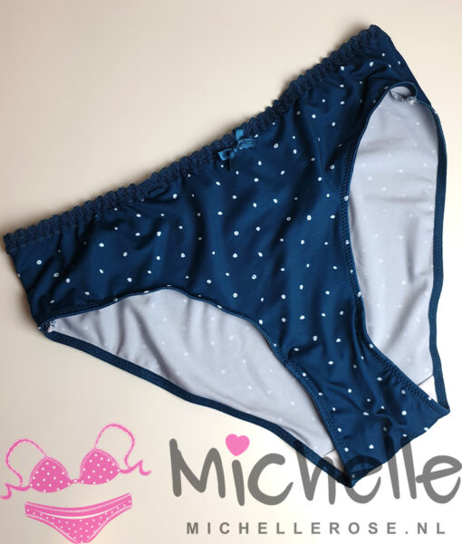 Schattig donkerblauw slipje met stipjes